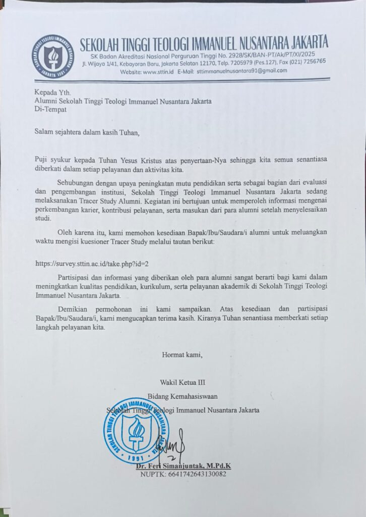 Tracer Study Alumni STTIN Jakarta